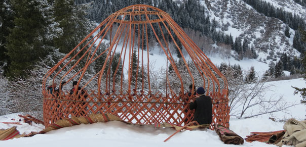 backcountry ski yurts in Irdyk valley kyrgyzstan
