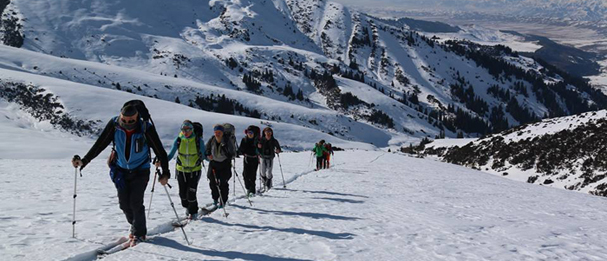 ski touring and freeride skiing in Jergalan, kyrgyzstan